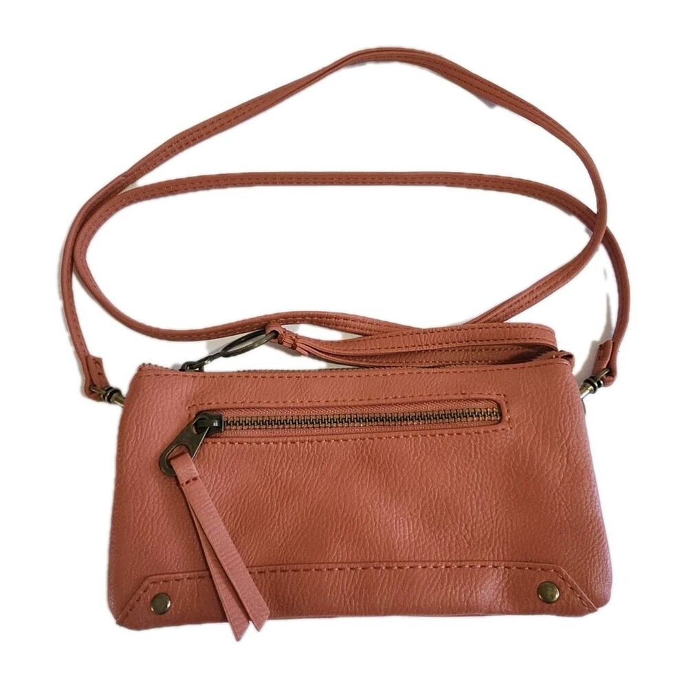 Universal Thread Crossbody Wristlet Wallet Purse Soft Orange Several Compartment